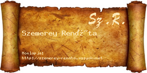 Szemerey Renáta névjegykártya