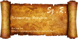 Szemerey Renáta névjegykártya
